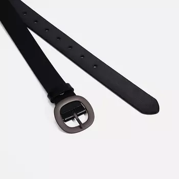 Ремень женский, ширина 2.7 см, винт, пряжка металл, цвет чёрный