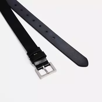 Ремень женский, ширина 2.7 см, винт, пряжка металл, цвет чёрный