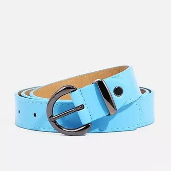 Ремень женский с винтом, 1102.7 см, пряжка металл, голубой