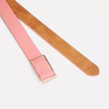 Ремень женский, 1102.8 см, пряжка-затяжка металл, золотистая, розовый