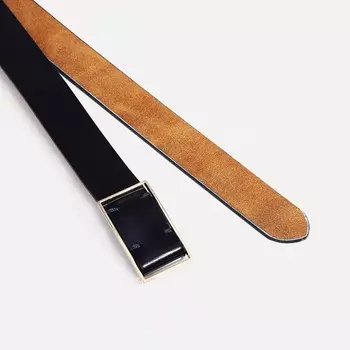 Ремень женский, ширина 2.8 см, пряжка металл, цвет тёмно-синий