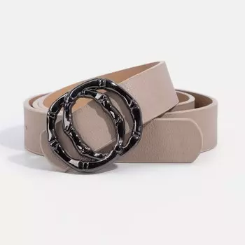 Ремень женский, ширина - 2,8 см, пряжка металл, цвет светло-коричневый