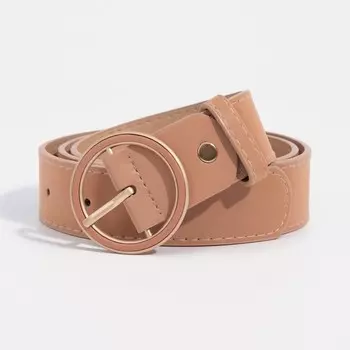 Ремень женский, ширина 2,8 см, винт, гладкий, пряжка металл, цвет светло-коричневый