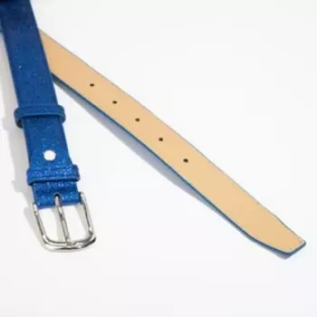 Ремень женский, ширина 2,8 см, винт, пряжка металл, цвет синий
