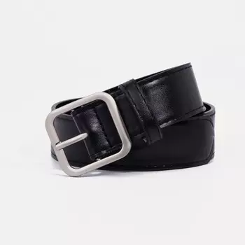 Ремень женский, ширина 3,2 см, пряжка металл, цвет чёрный