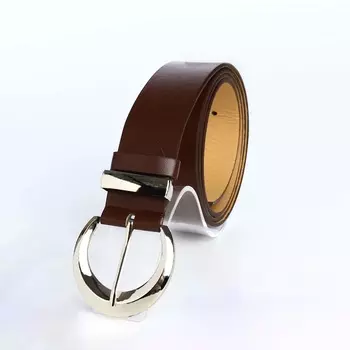 Ремень женский с винтом, 1103.3 см, пряжка металл, серебристая, коричневый