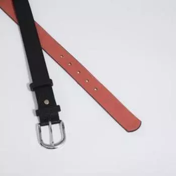 Ремень женский, ширина 3,3 см, винт, пряжка металл, цвет чёрный