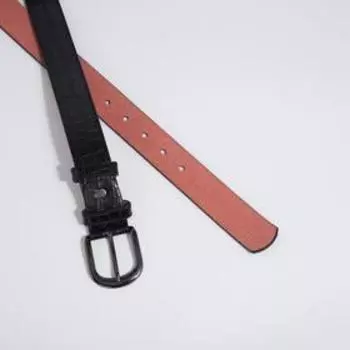 Ремень женский, ширина 3,3 см, винт, пряжка металл, цвет чёрный