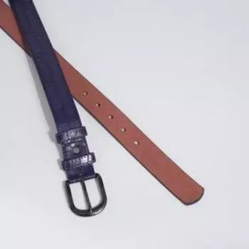 Ремень женский, ширина 3,3 см, винт, пряжка металл, цвет фиолетовый