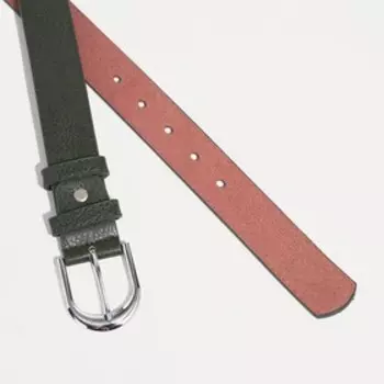 Ремень женский, ширина 3,3 см, винт, пряжка металл, цвет зелёный