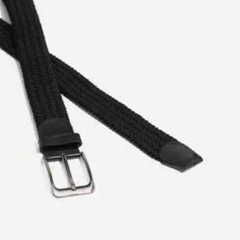 Ремень женский, ширина 3,5 см, плетёнка, пряжка металл, цвет чёрный