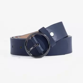 Ремень женский, ширина 3,5 см, винт, пряжка металл, цвет синий