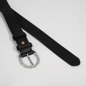 Ремень женский, ширина 3,5 см, винт, пряжка металл, цвет чёрный