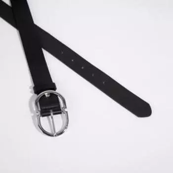 Ремень женский, ширина 3,5 см, винт, пряжка металл, цвет чёрный