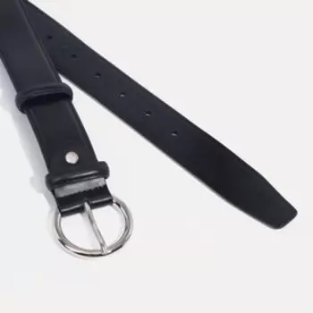 Ремень женский, ширина 3,5 см, винт, пряжка металл, цвет чёрный
