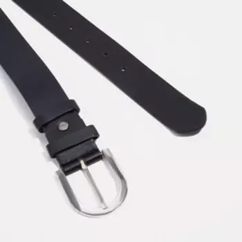 Ремень женский, ширина 3,5 см, винт, пряжка металл, цвет чёрный