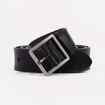 Ремень женский, ширина 3.5 см, винт, пряжка металл, цвет чёрный