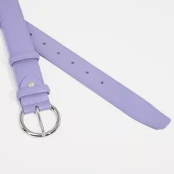 Ремень женский, ширина 3,5 см, винт, пряжка металл, цвет сиреневый