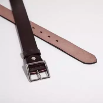 Ремень женский, ширина 3,5 см, винт, пряжка металл, цвет коричневый