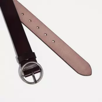 Ремень женский, ширина 3,5 см, винт, пряжка металл, цвет коричневый