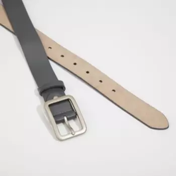 Ремень женский, ширина 3,5 см, винт, пряжка металл, цвет серый