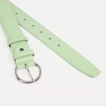 Ремень женский, ширина 3,5 см, винт, пряжка металл, цвет светло-зелёный