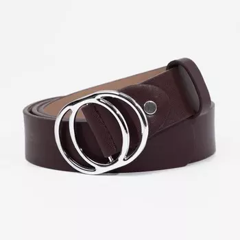 Ремень женский, ширина 3,5 см, затяжка, пряжка металл, цвет коричневый