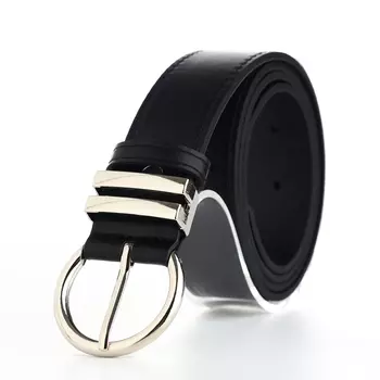 Ремень женский с винтом, 1103.5 см, круглая пряжка металл, серебристая, чёрный