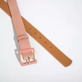 Ремень женский, ширина 3,7 см, пряжка пластик, цвет розовый