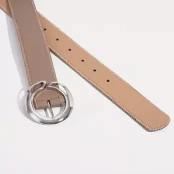 Ремень женский, ширина - 3,8 см, пряжка металл, цвет светло-коричневый