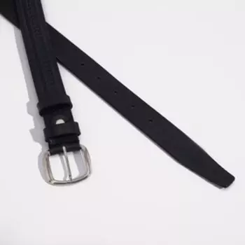 Ремень женский, ширина 3 см, винт, пряжка металл, цвет чёрный