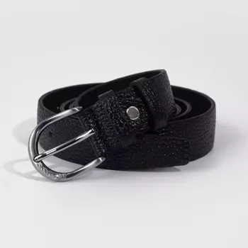 Ремень женский, ширина 3 см, винт, цвет чёрный