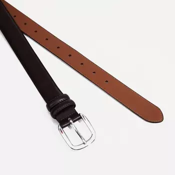 Ремень женский, ширина 3 см, винт, пряжка металл, цвет коричневый