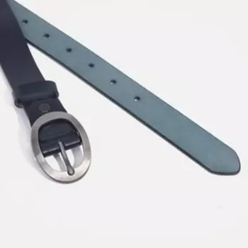 Ремень женский, ширина 3 см, винт, пряжка металл, цвет тёмно-синий