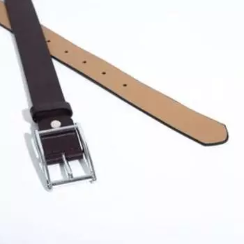 Ремень женский, ширина 3 см, винт, пряжка металл, цвет коричневый