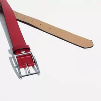 Ремень женский, ширина 3 см, винт, пряжка металл, цвет красный
