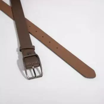 Ремень женский, ширина 3 см, винт, пряжка металл, цвет светло-коричневый