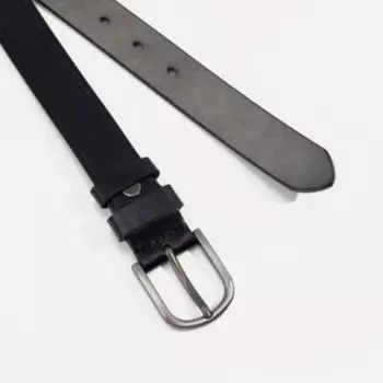 Ремень женский, ширина 3 см, винт, пряжка тёмный металл, цвет чёрный