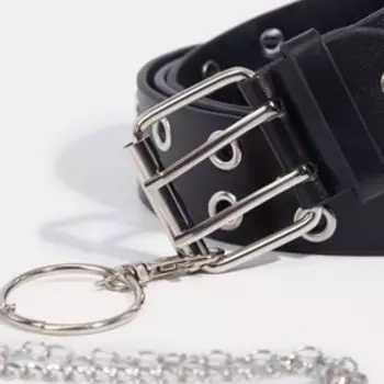 Ремень женский, ширина 4 см, винт, цвет чёрный