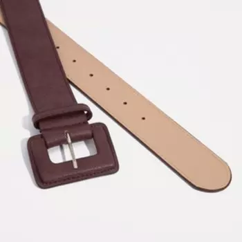 Ремень женский, ширина 4 см, винт, цвет коричневый