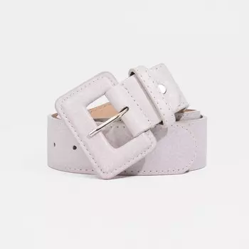 Ремень женский, ширина 4 см, винт, цвет светло-серый