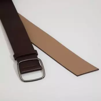Ремень женский, ширина 5,5 см, пряжка тёмный металл, цвет коричневый
