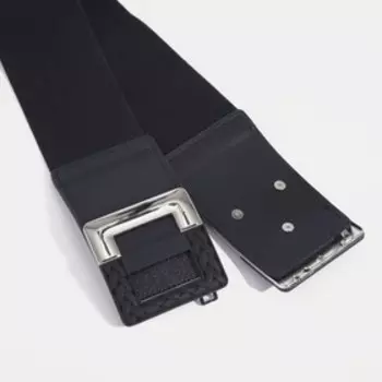 Ремень женский, ширина 6 см, пряжка металл, цвет чёрный