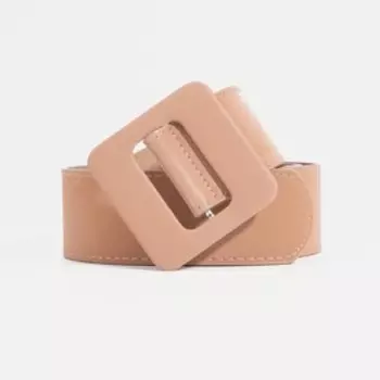 Ремень женский, ширина 7,8 гладкий, затяжка, цвет светло-коричневый