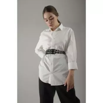 Ремень женский, XS-L, ширина 6 см, пряжка металл, цвет чёрный