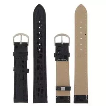 Ремешок для часов "Соломон", 18 мм, экокожа, l-19 см, черный