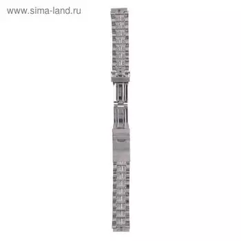 Ремешок для часов, 18 мм, металл, l-18 см, звенья хром