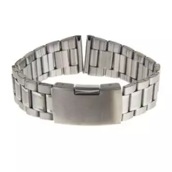 Ремешок для часов "Соломон", 22 мм, металл, серебристый