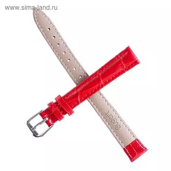 Ремешок для часов "Соломон" 16 мм, натуральная кожа, l-20 см, красный