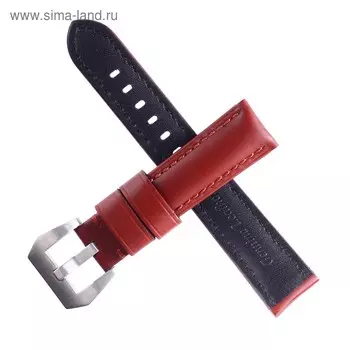 Ремешок для часов "Bugert" 20 мм, натуральная кожа, l=20 см, коричневый, гладкий